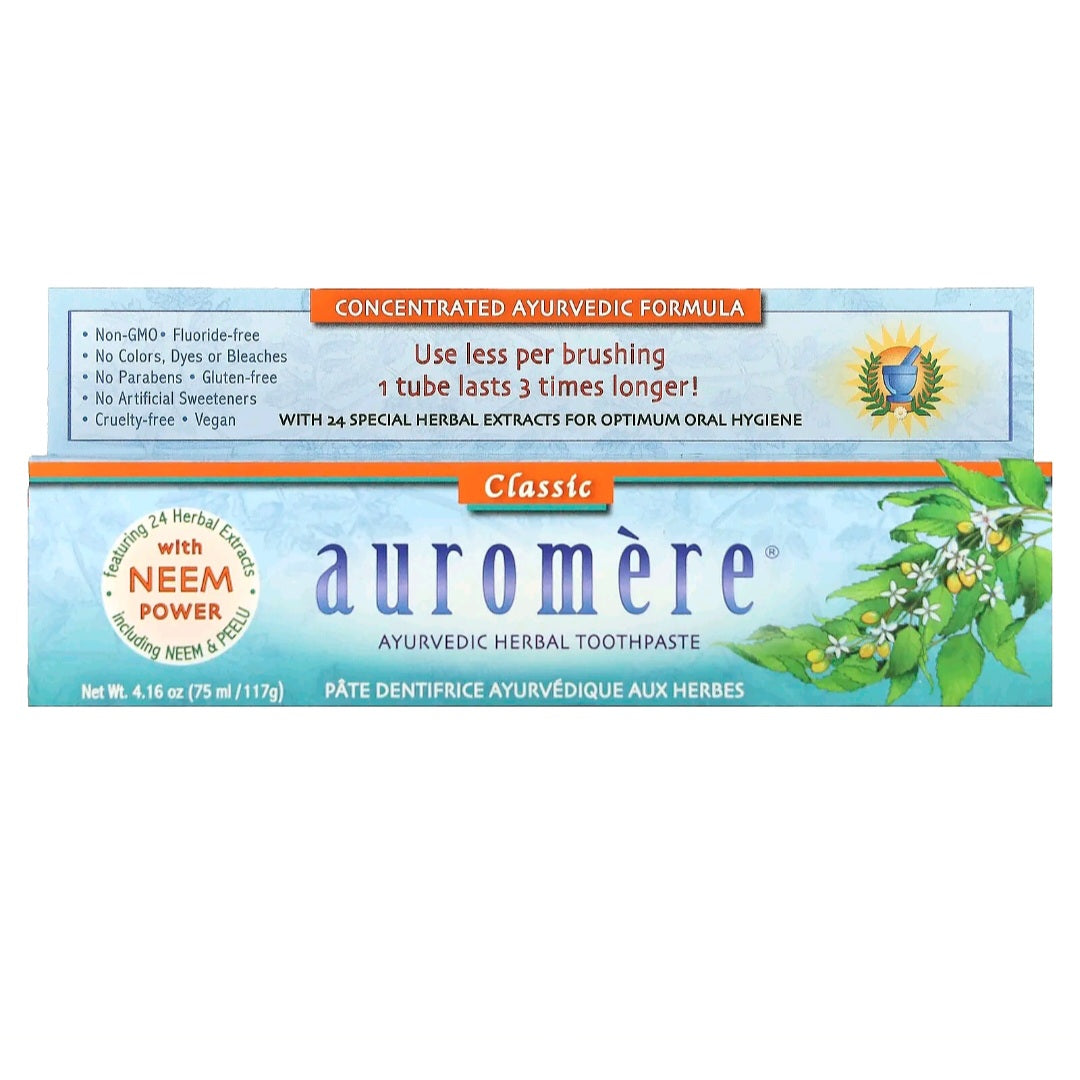 Auromere, Ayurvedic Herbal Toothpaste, Classic, 117 g
