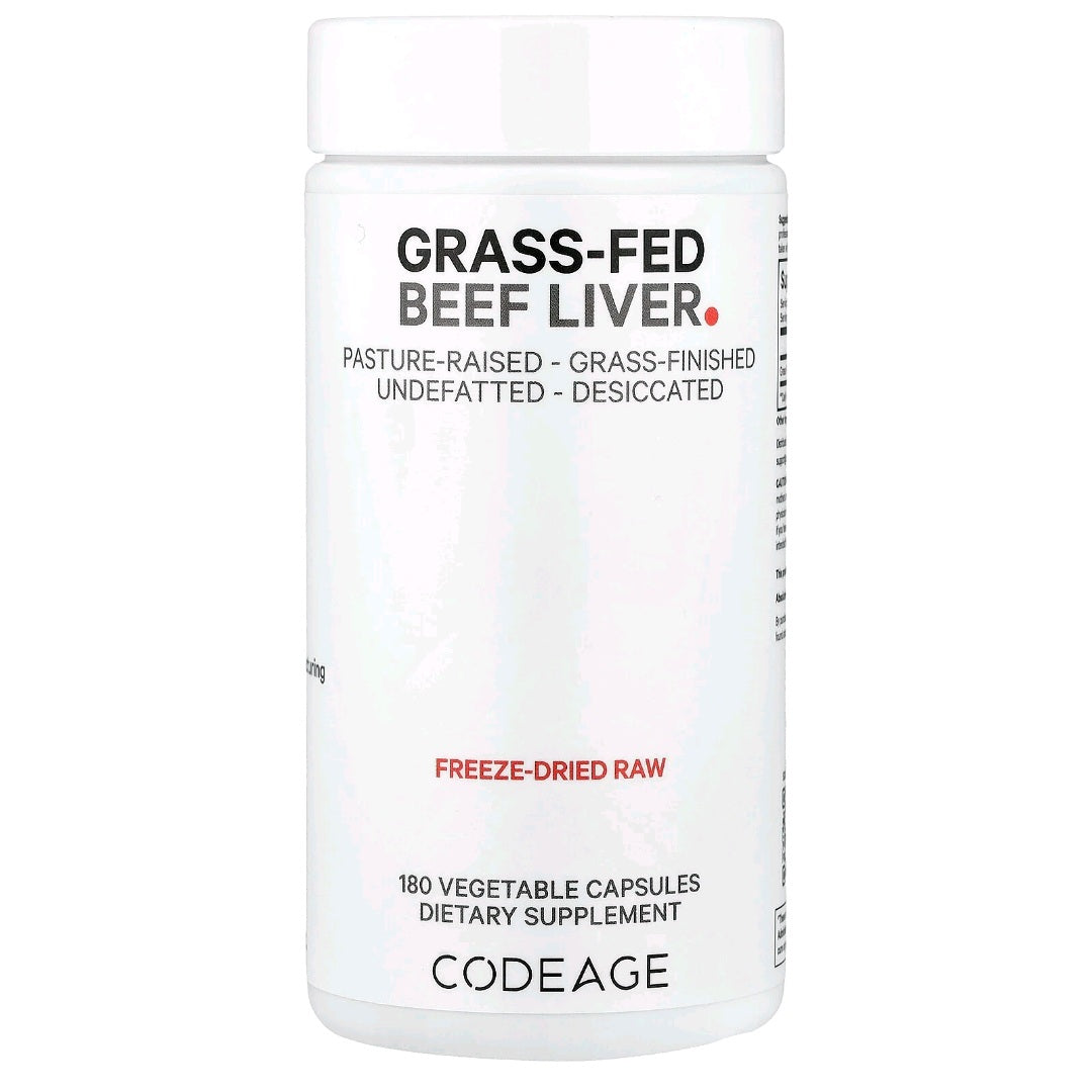 Codeage, Grass-Fed Beef Liver, 180 Capsules