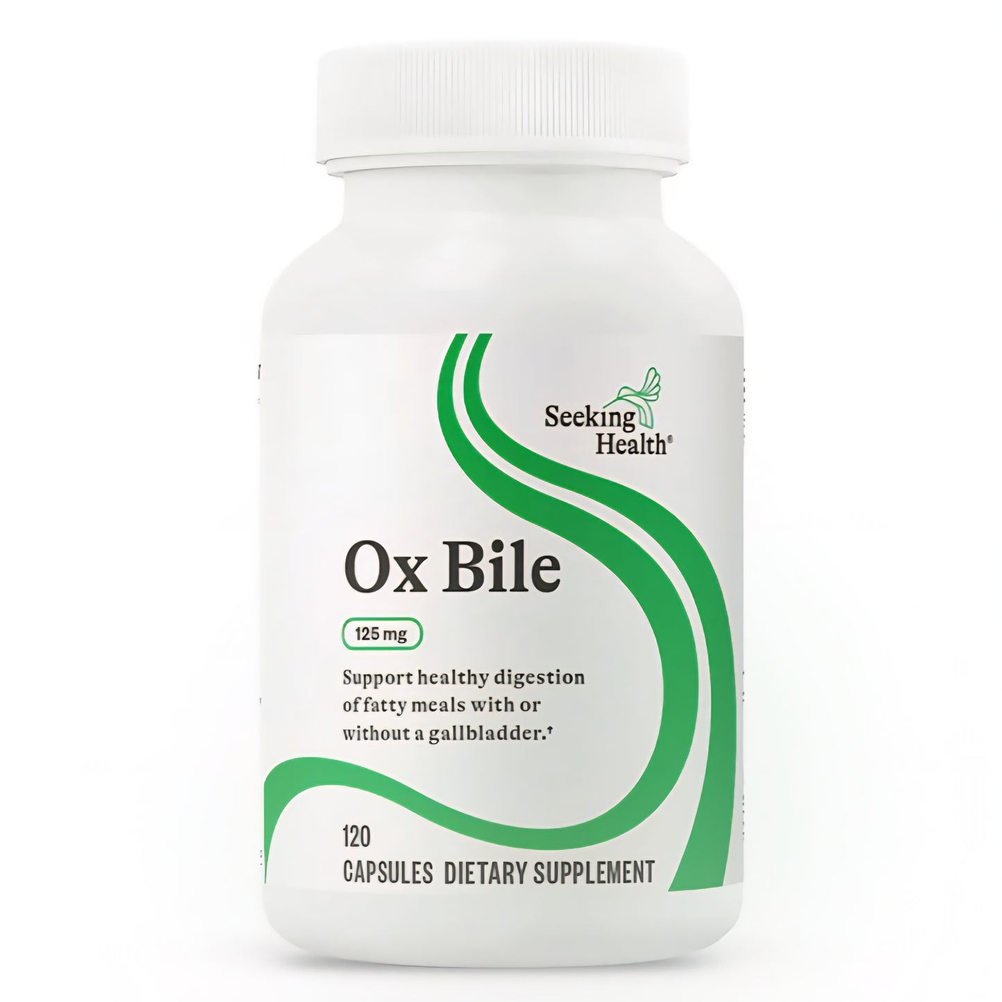 Seeking Health, Ox Bile, 125 mg, 120 Capsules