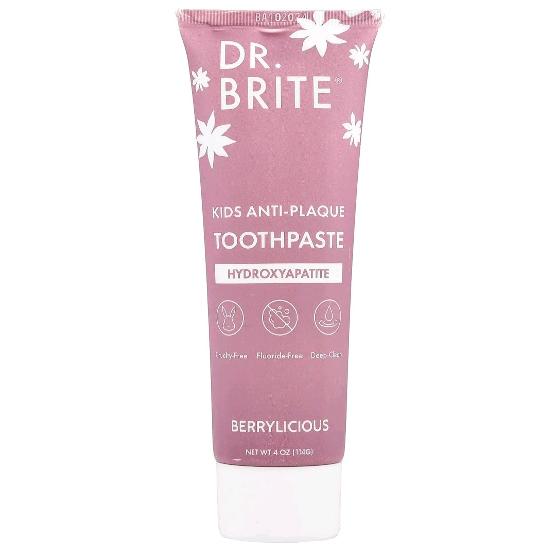 Dr. Brite, Kids Toothpaste with Hydroxyapatite, Berrylicious, 114 g