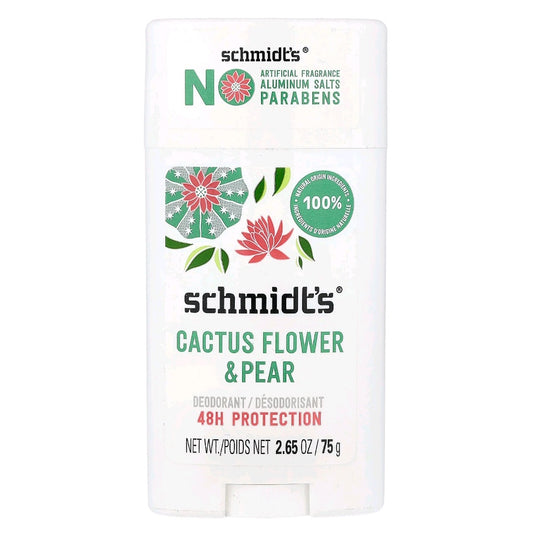 Schmidt's Natural Deodorant, Cactus Flower & Pear, 75 g