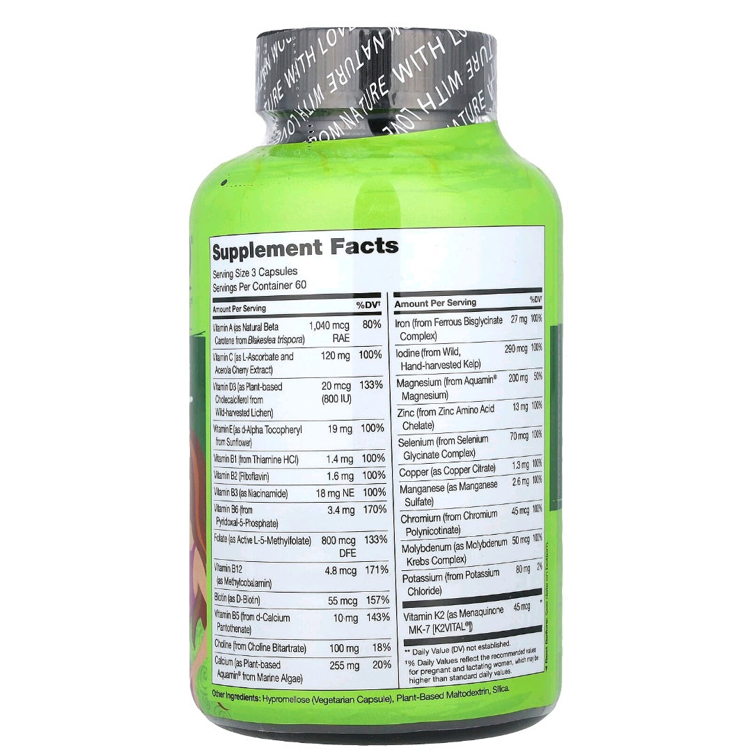 Naturelo, Prenatal Multivitamin with Folate, Iron and Calcium, 180 Capsules