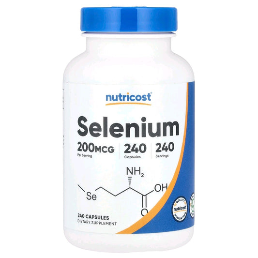 Nutricost, Selenium, 200 mcg, 240 Capsules