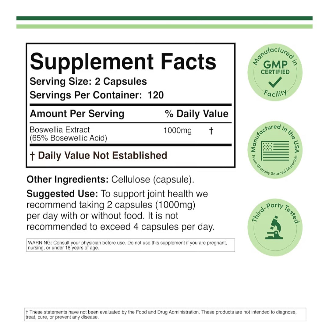 Double Wood, Boswellia Extract, 1000 mg, 240 Capsules