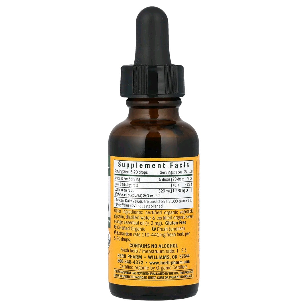 Herb Pharm, Kids Echinacea, Alcohol Free, Orange, 30 ml