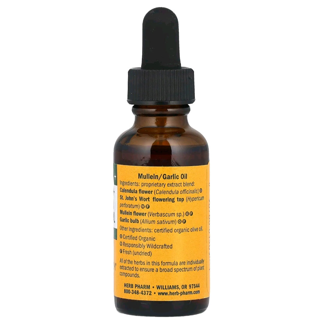 Herb Pharm, Garlic Mullein Oil, 30 ml