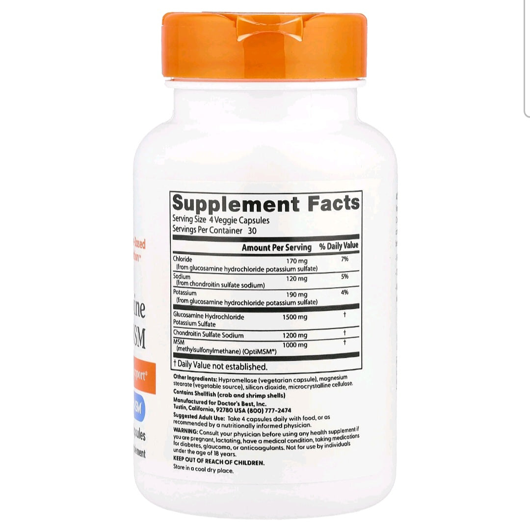 Doctor's Best, Glucosamine Chondroitin MSM