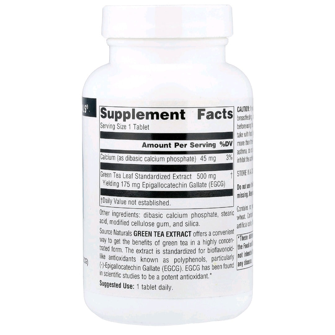 Natural Factors, Green Tea Extract, 500 mg, 120 Tablets