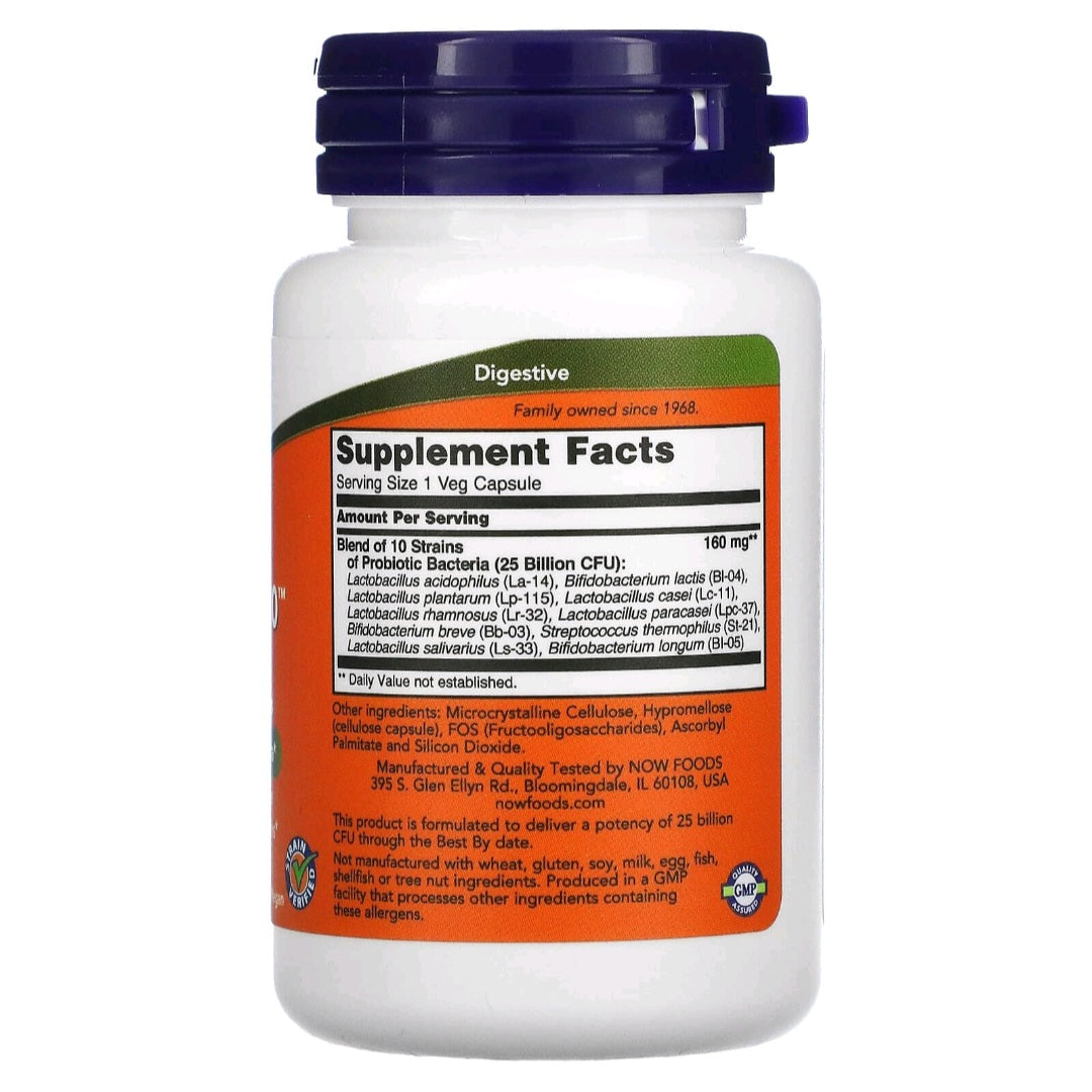 NOW Foods, Probiotic 10- 25 Billion, 50 Capsules