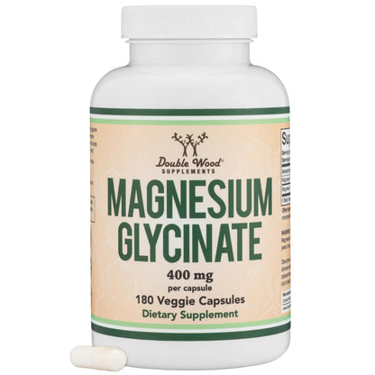 Double Wood, Magnesium Glycinate 400 mg, 6 months supply