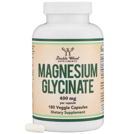 Double Wood, Magnesium Glycinate 400 mg, 6 months supply