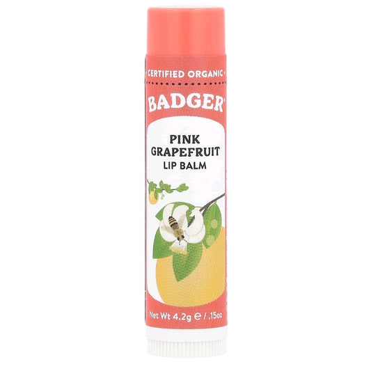 Badger, Lip Balm, Pink Grapefruit, 4.2 g