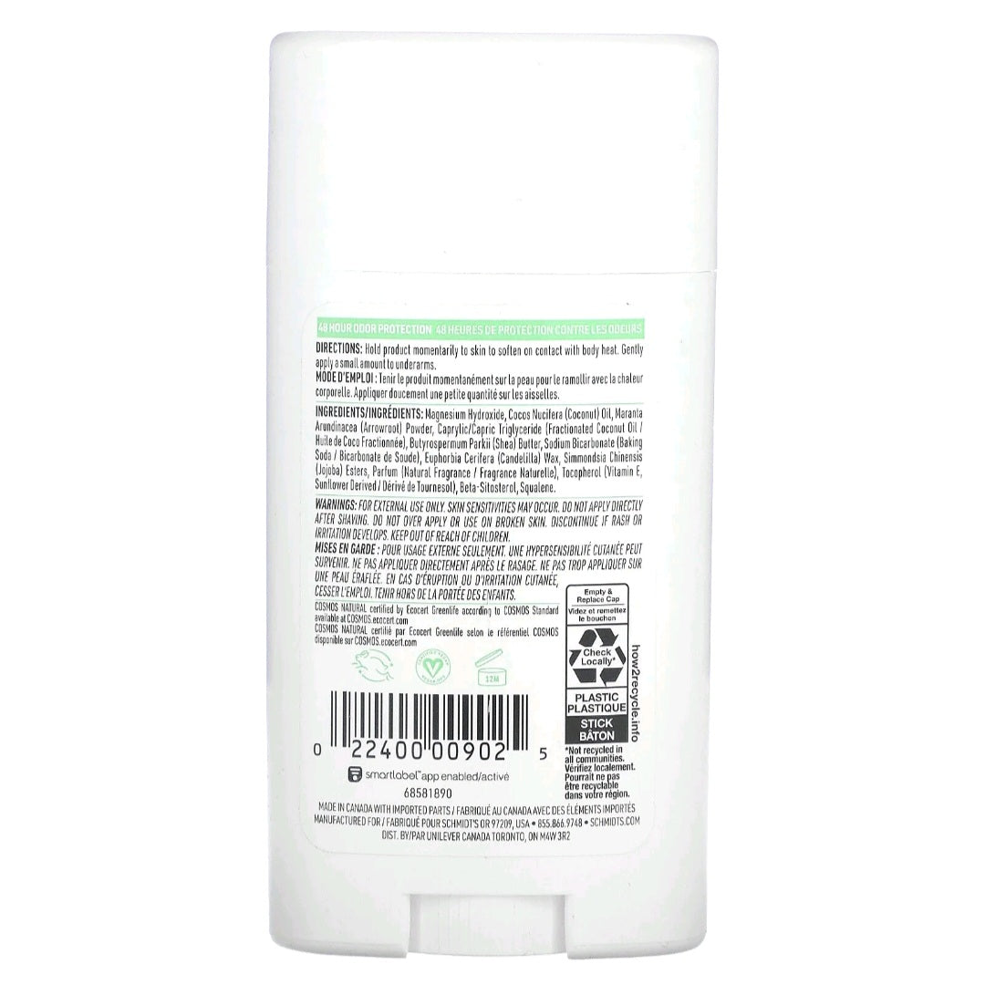 Schmidt's, Natural Deodorant, Fresh Cucumber, 75 g