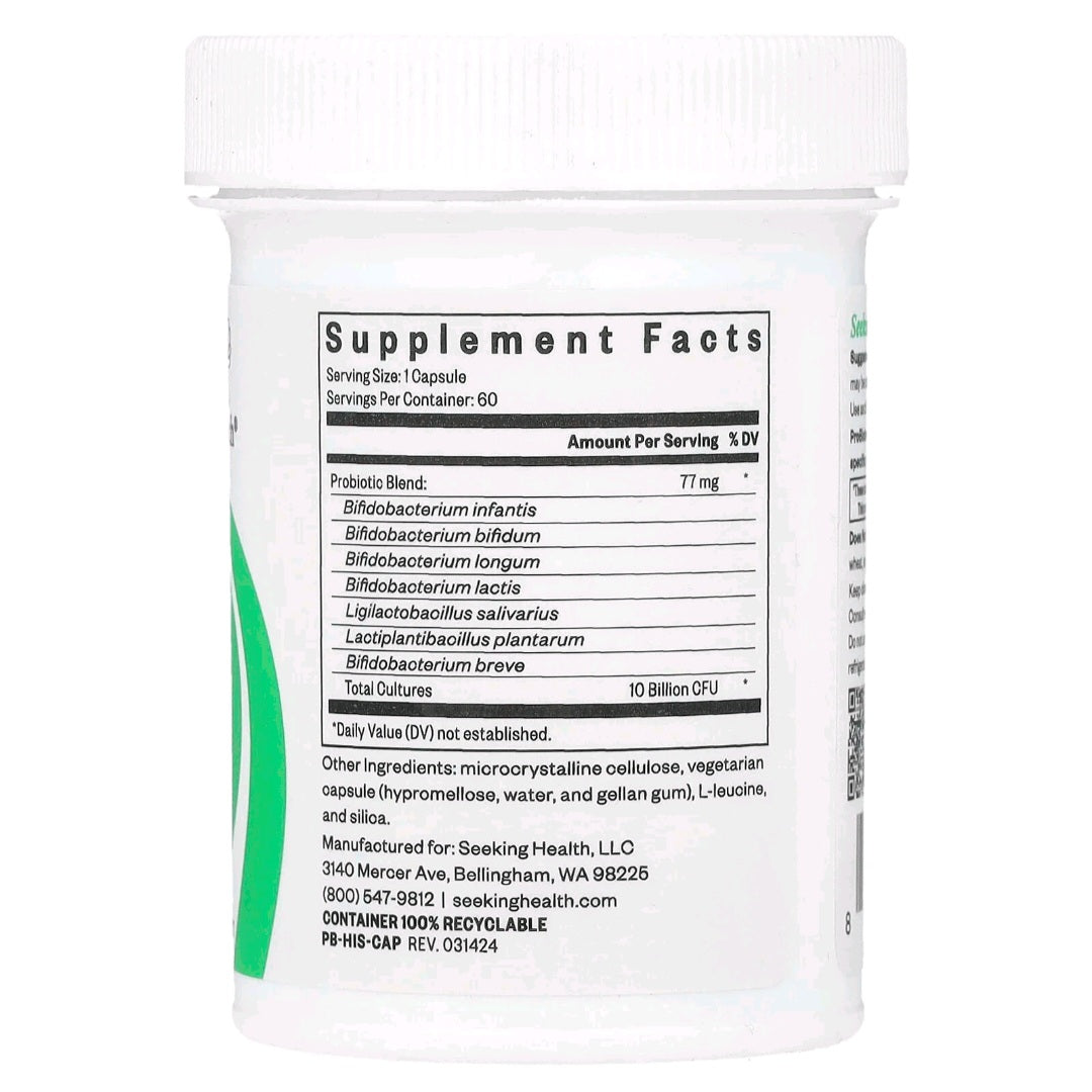 Seeking Health, ProBiota HistaminX, 10 Billion CFU, 60 Capsules