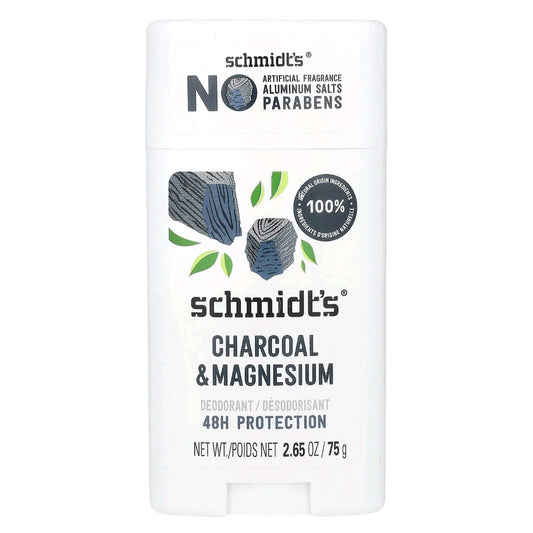 Schmidt's, Natural Deodorant, Charcoal and Magnesium, 75 g