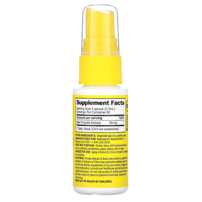 Beekeeper's Naturals, Propolis Immune Support, Daily Throat Spray, 30 ml