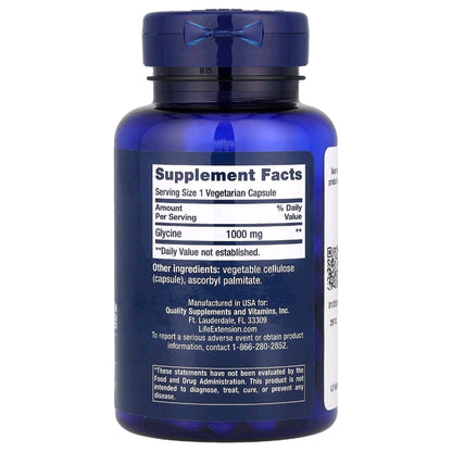 Life Extension, Glycine, 1000 mg, 100 Capsules