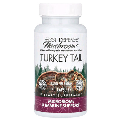 Host Defense, Mushrooms, Turkey Tail, 1 g, 60 Capsules