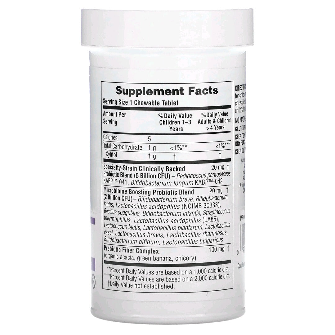 NaturesPlus, GI Natural Probiotic Kids, Delicious Mixed Berries, 7 Billion CFU, 30 Chewables