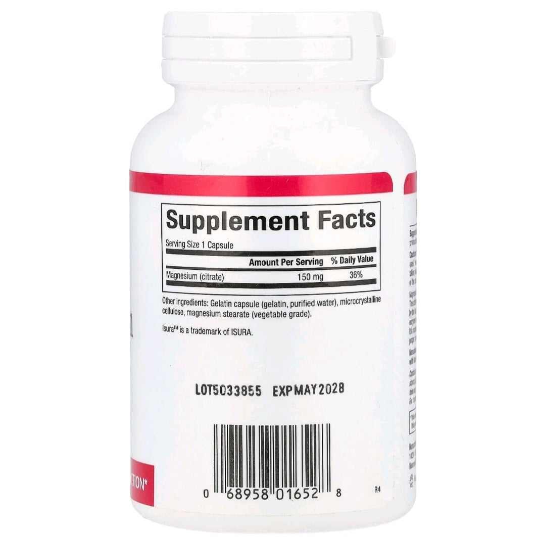Natural Factors, Magnesium Citrate 150 mg, 90 Capsules