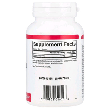 Natural Factors, Magnesium Citrate 150 mg, 90 Capsules