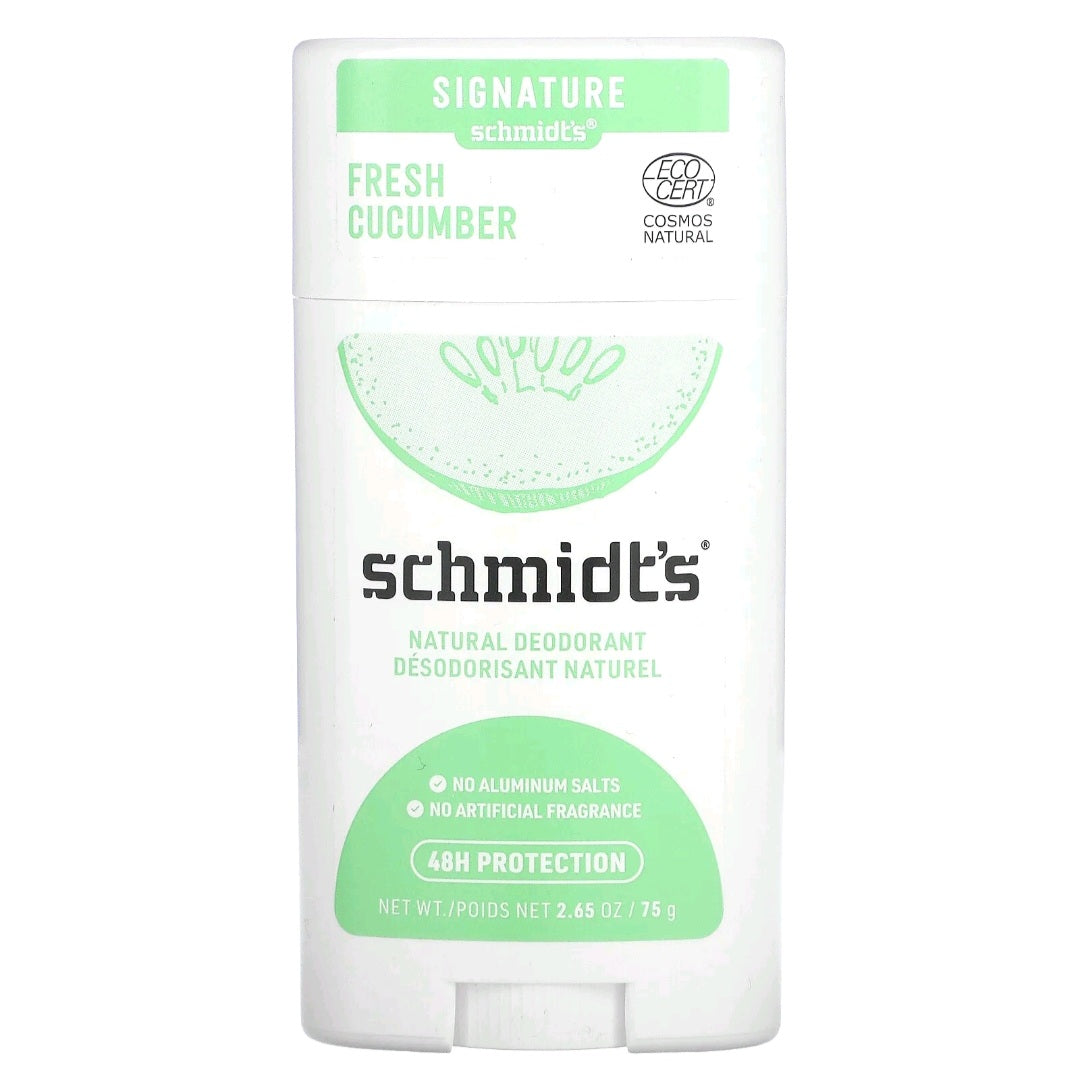 Schmidt's, Natural Deodorant, Fresh Cucumber, 75 g