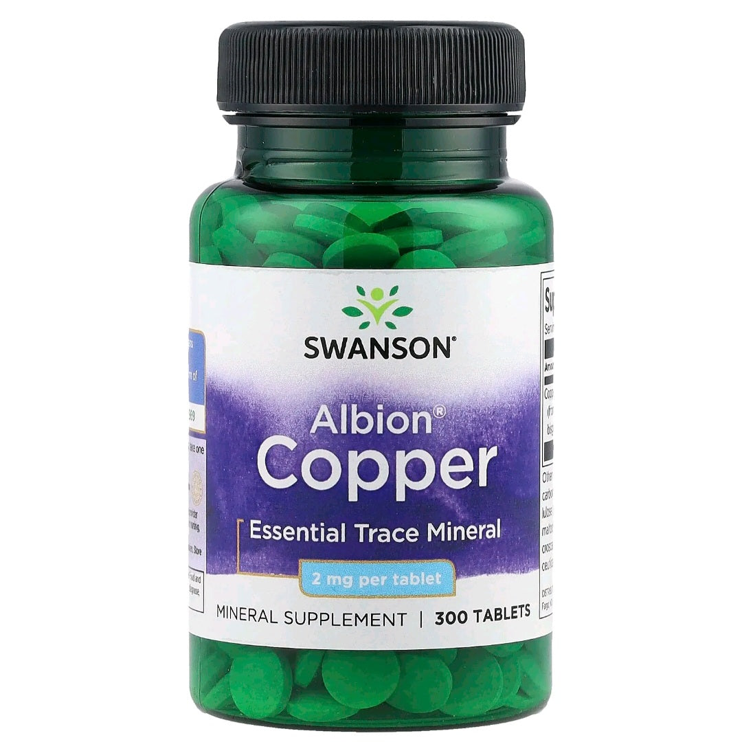 Swanson, Albion Copper, 2 mg, 300 Tablets