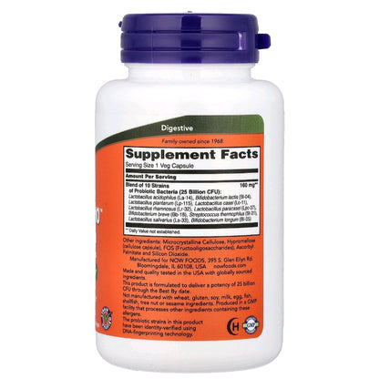 NOW Foods, Probiotic 10- 25 Billion, 100 Capsules