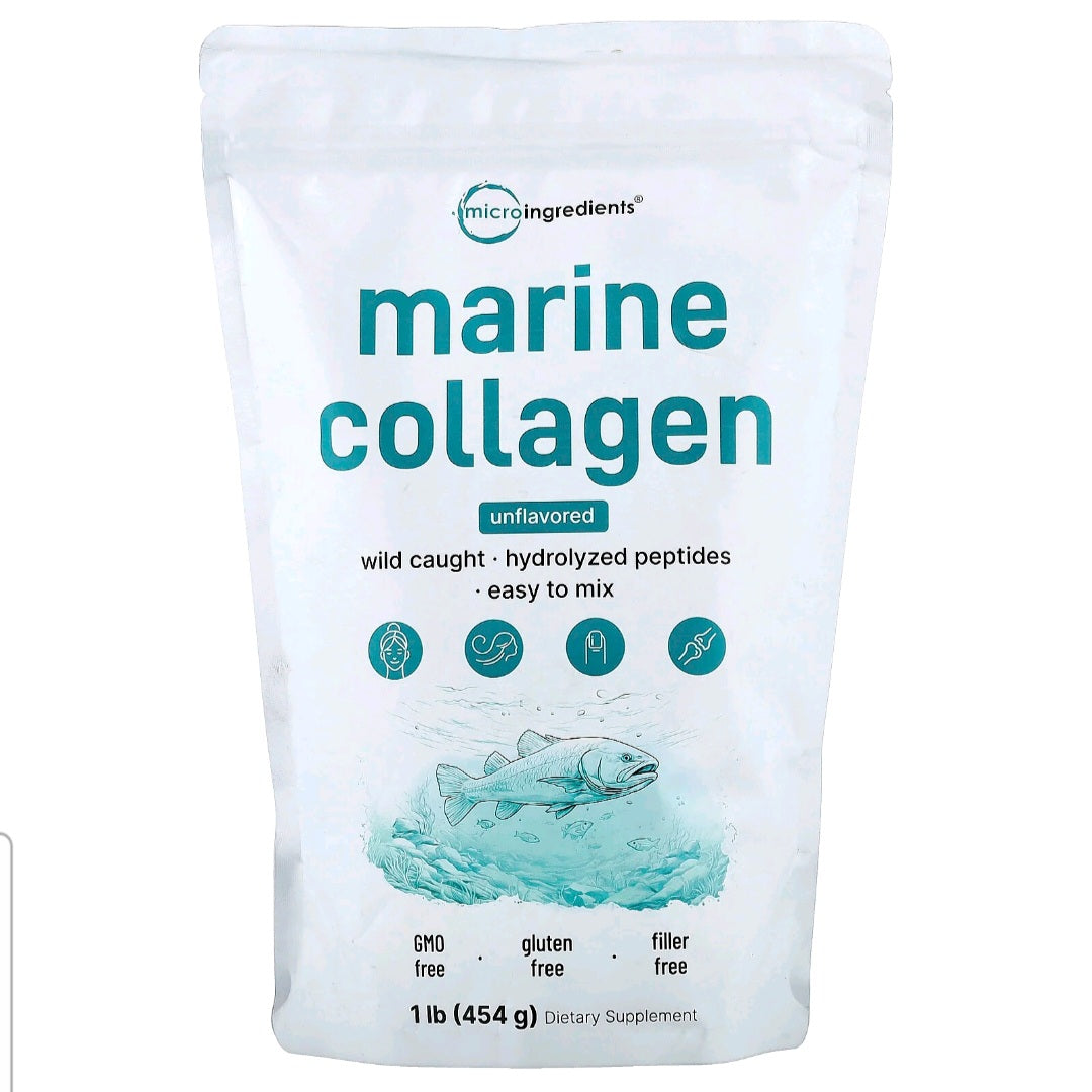 Micro Ingredients, Marine Collagen, Unflavored, 454 g