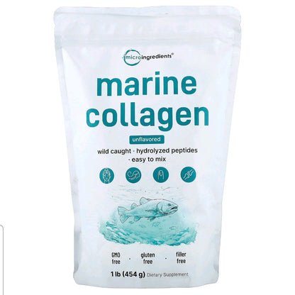 Micro Ingredients, Marine Collagen, Unflavored, 454 g