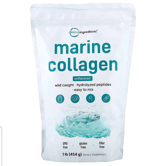 Micro Ingredients, Marine Collagen, Unflavored, 454 g