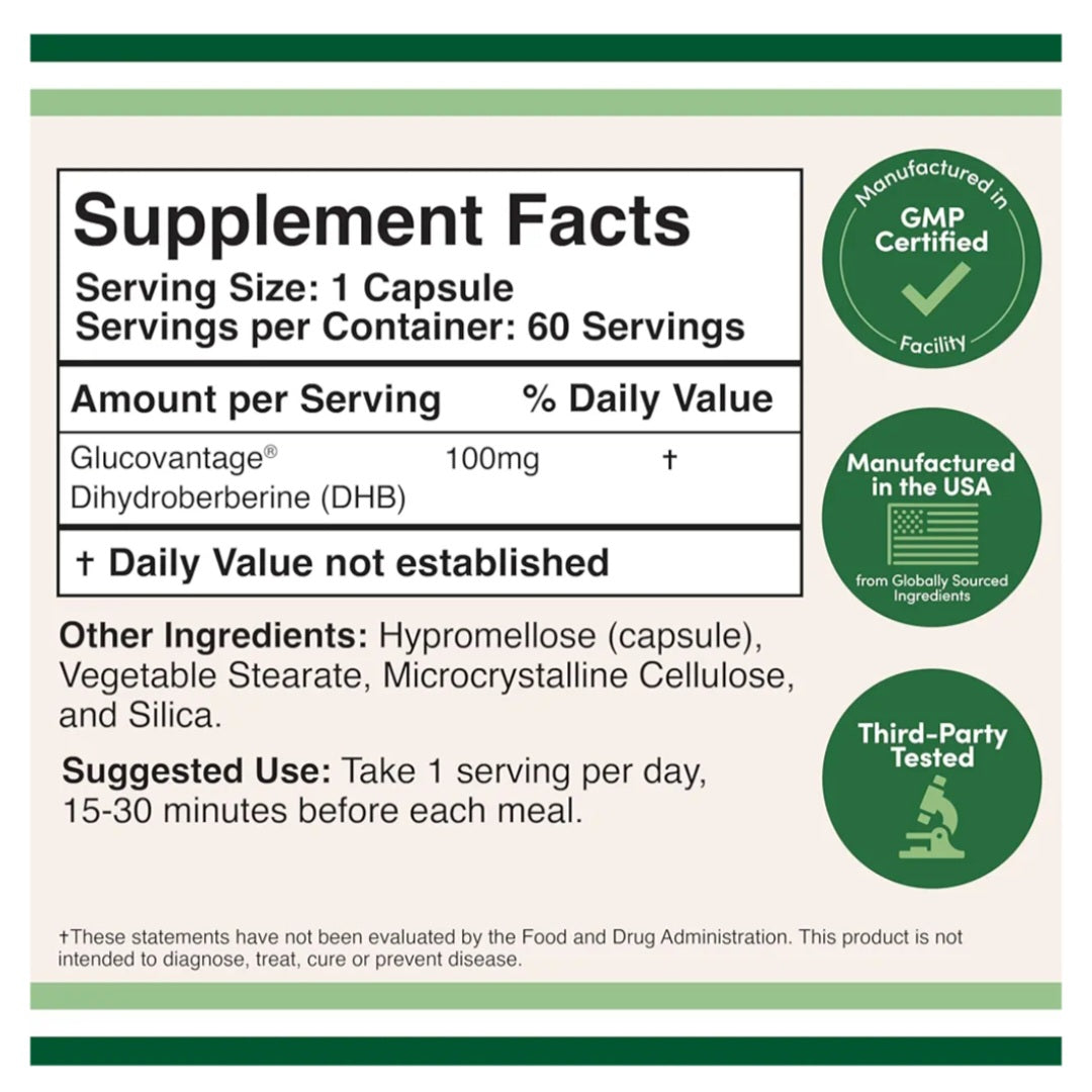 Double Wood, Dihydro Berberine, 100 mg, 60 Capsules