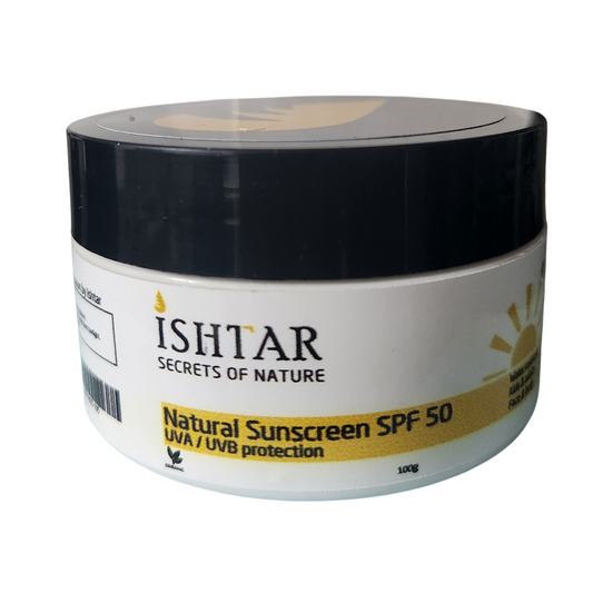 Ishtar, Organic Sunscreen SPF 50, 100% Natural, 100g