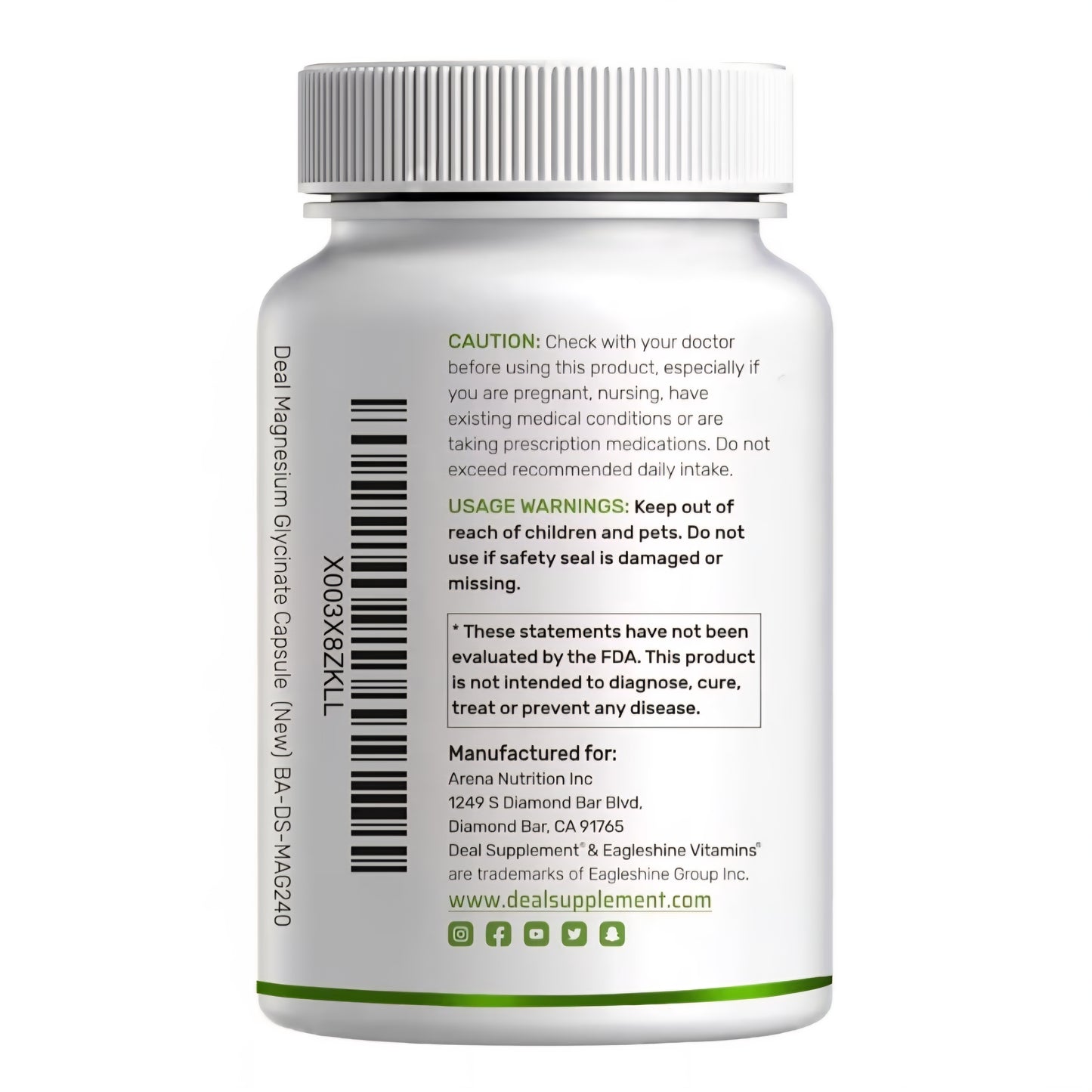 Deal Supplements, Magnesium Glycinate, 500 mg