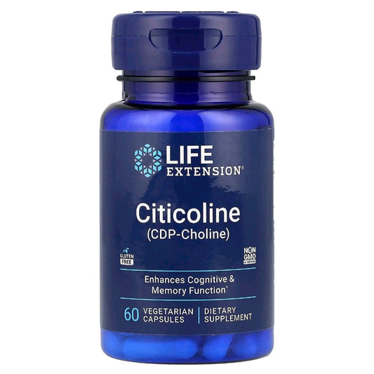 Life Extension, Citicoline (CDP-Choline), 500 mg, 60 Capsules (250 mg per Capsule)