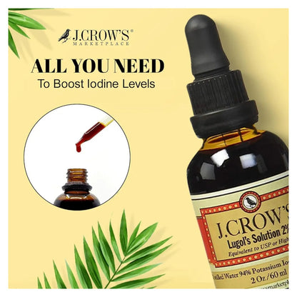 J Crow's, Lugol Iodine, 2%, 60 ml
