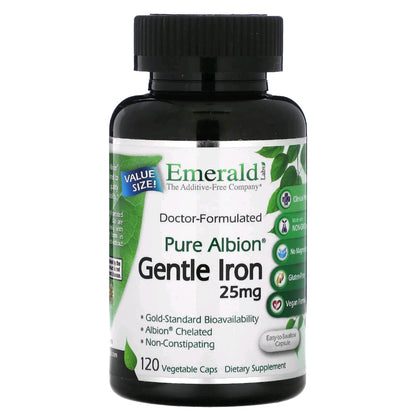 Emerald, Gentle Iron, 25 mg, 120 capsules