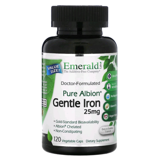 Emerald, Gentle Iron, 25 mg, 120 capsules