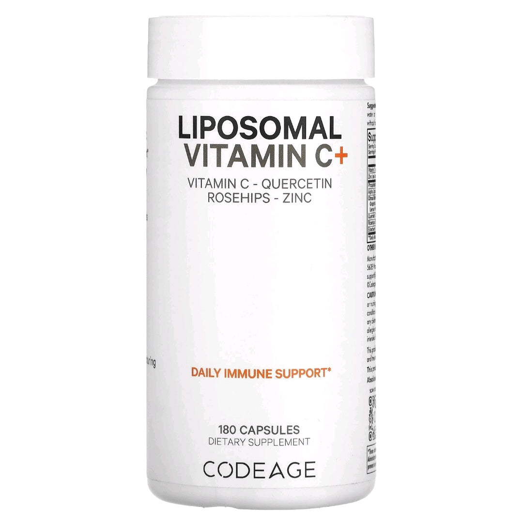 Codeage, Liposomal Vitamin C+, Vitamin C, Quercetin, Rosehips, Zinc, 180 Capsules