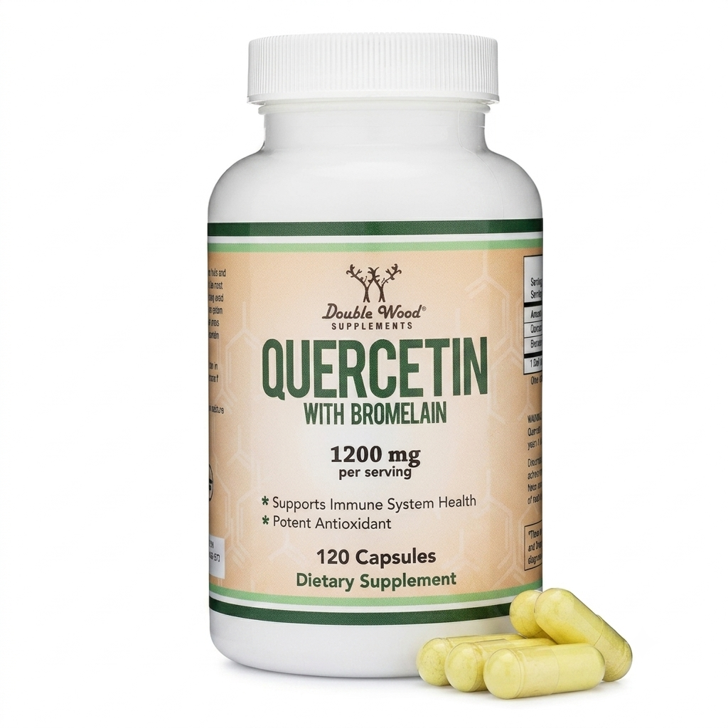 Double Wood, Quercetin with Bromelain, 1200 mg, 120 caps