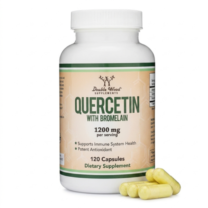 Double Wood, Quercetin with Bromelain, 1200 mg, 120 caps
