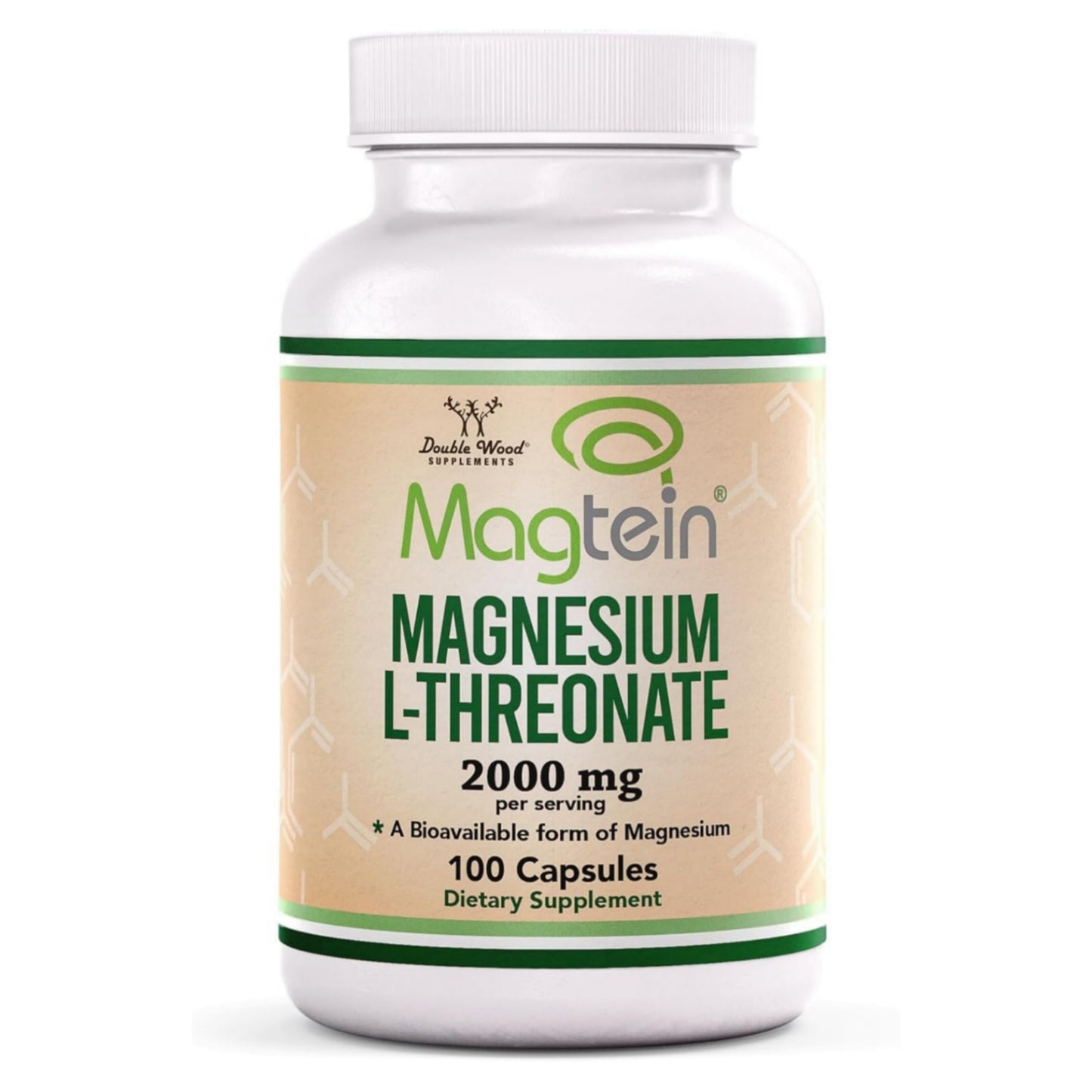 Double Wood, Magnesium L-Threonate, 2000 mg, 100 capsules