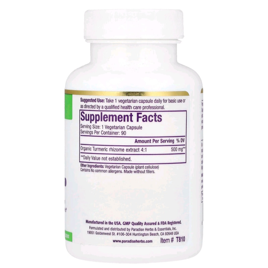 Paradise Herbs, Turmeric Extract, 500 mg, 90 Capsules