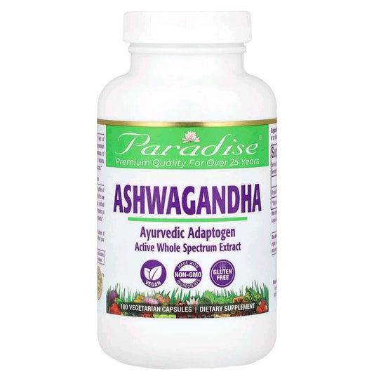 Paradise Herbs, Ashwagandha, 250 mg, 180 Capsules