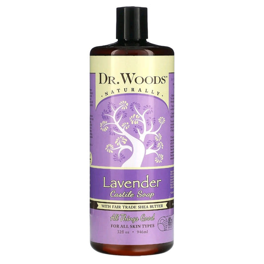 Dr. Woods, Lavender Castile Soap Shampoo with Fair Trade Shea Butter, 946 ml