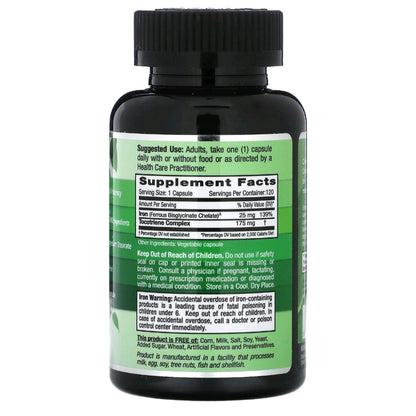 Emerald, Gentle Iron, 25 mg, 120 capsules