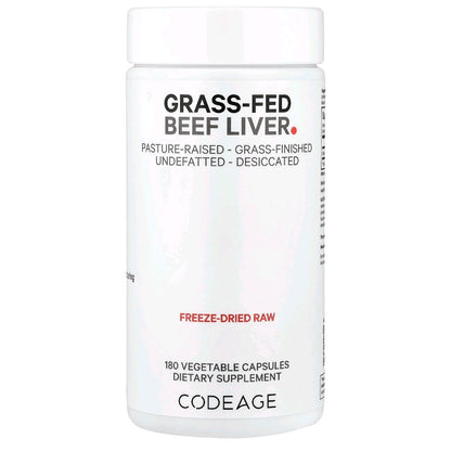 Codeage, Grass-Fed Beef Liver, 180 Capsules