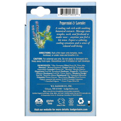 Badger, Aromatherapy, Headache Soother, Peppermint & Lavender, 17 g