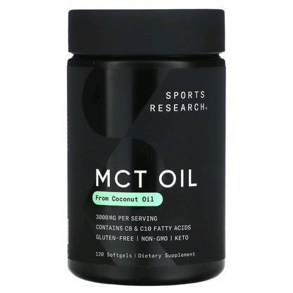 Sports Research, MCT Oil, 3,000 mg, 120 Softgels (1,000 mg per softgel)
