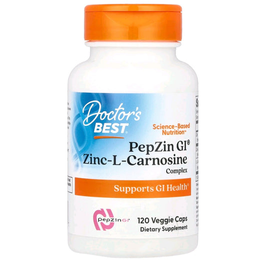 Doctor's Best, PepZin GI, Zinc L Carnosine Complex, 120 Capsules